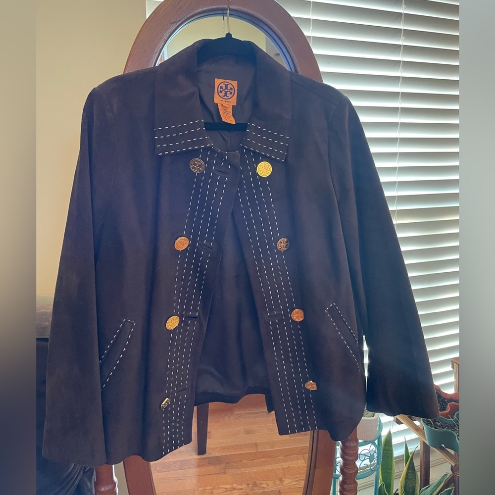 Tory Burch Audrey brown suede leather jacket